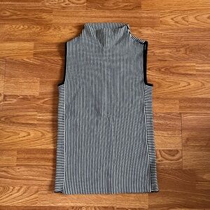 INC Striped Sleeveless Funnel-Neck Top